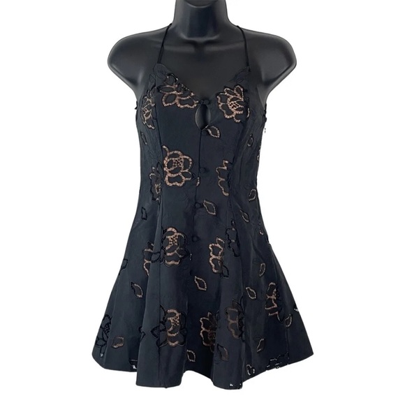 NWT For Love & Lemons Renee Mini Dress Black-XS RRP $242 - Picture 5 of 16
